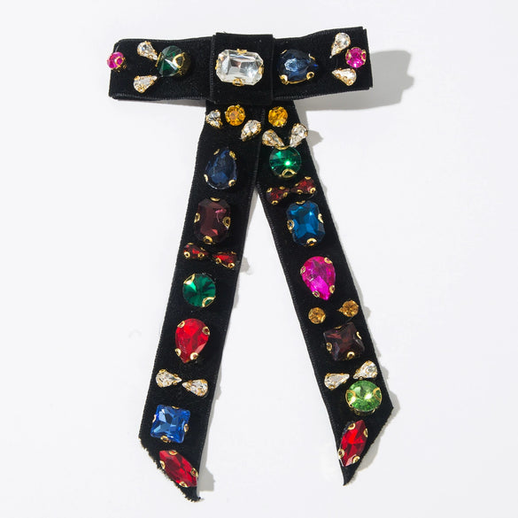 Women's Cloth Retro Geometric Diamond Flocking Onecharacter Clip Hair Accessories