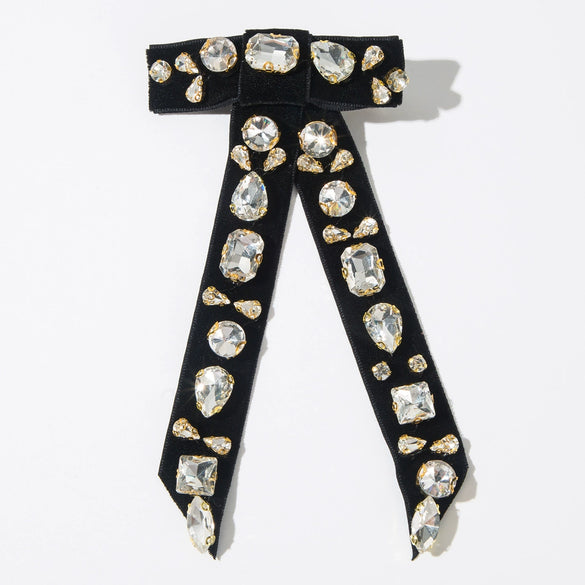 Women's Cloth Retro Geometric Diamond Flocking Onecharacter Clip Hair Accessories