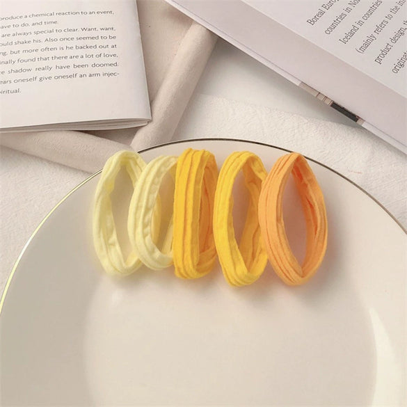 Women's Cloth Rubber Band Hair Tie High Elastic Handmade Geometric Style