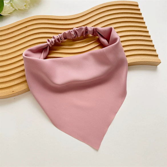 Women's Cloth Satin Bag Scarf Hair Elastic Belt Triangle Geometric Hair Accessories