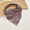Women's Cloth Satin Bag Scarf Hair Elastic Belt Triangle Geometric Hair Accessories