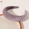 Women's Cloth Solid Color Widebrimmed Stripe Pure Handmade Headband