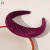 Women's Cloth Solid Color Widebrimmed Stripe Pure Handmade Headband