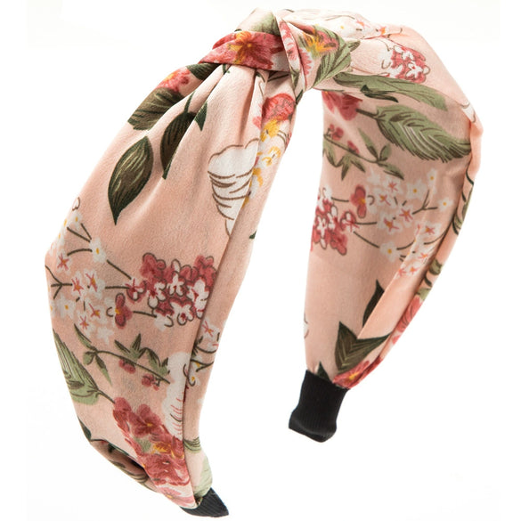 Women's Cloth Widebrimmed Flower Headband With Printing Bohemian Style Fashion Hair Accessories