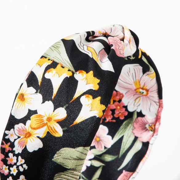 Women's Cloth Widebrimmed Flower Headband With Printing Bohemian Style Fashion Hair Accessories