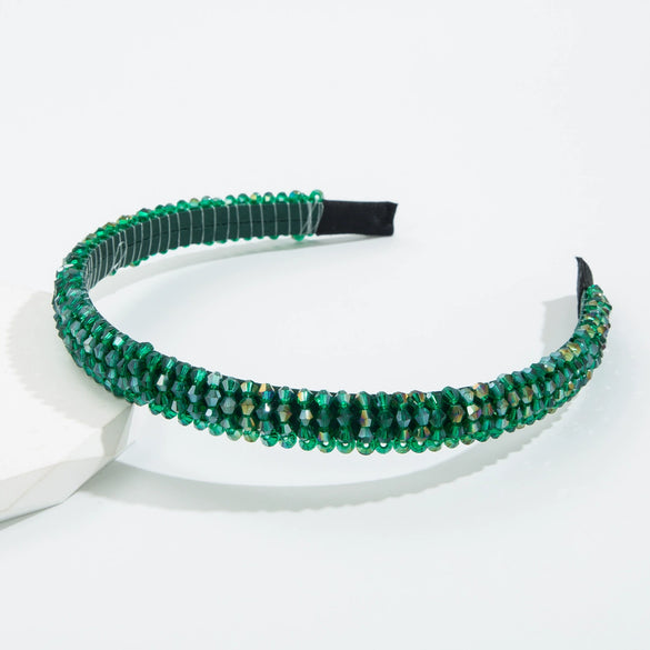 Women's Cloth Woven Crystal Hair Hoop