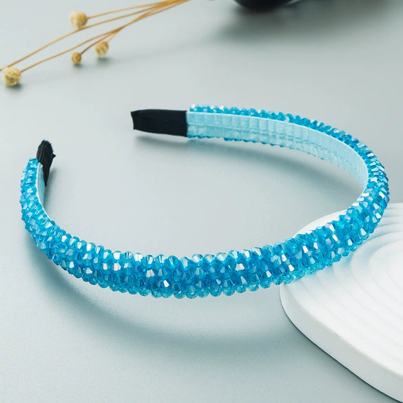 Women's Cloth Woven Crystal Hair Hoop