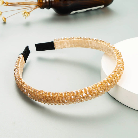 Women's Cloth Woven Crystal Hair Hoop