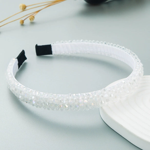 Women's Cloth Woven Crystal Hair Hoop