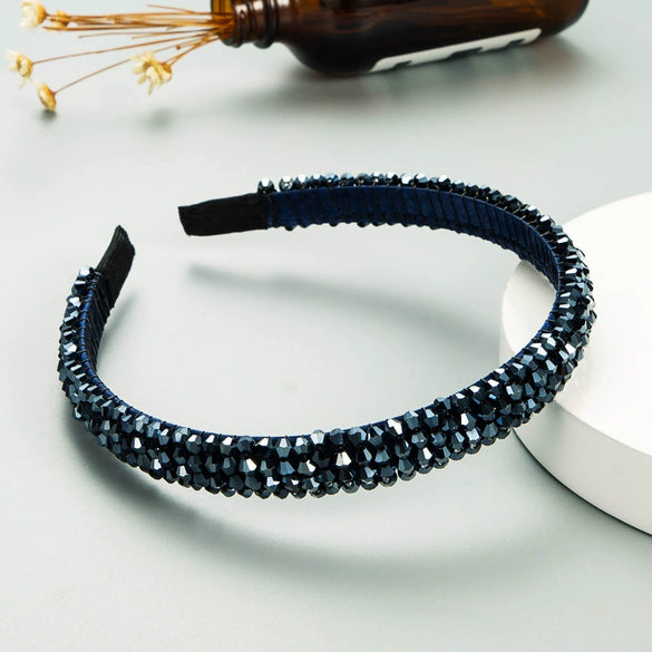 Women's Cloth Woven Crystal Hair Hoop