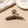 Women's Coffee Brown Frosted Shark Hair Clip Handmade Fashion Hair Accessory In Ps Abs And Pc