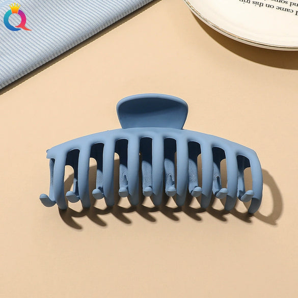 Women's Coffee Brown Frosted Shark Hair Clip Handmade Fashion Hair Accessory In Ps Abs And Pc