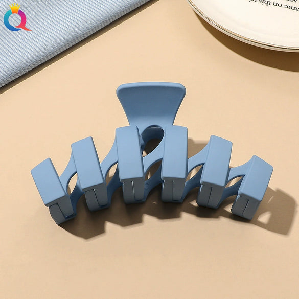 Women's Coffee Brown Frosted Shark Hair Clip Handmade Fashion Hair Accessory In Ps Abs And Pc