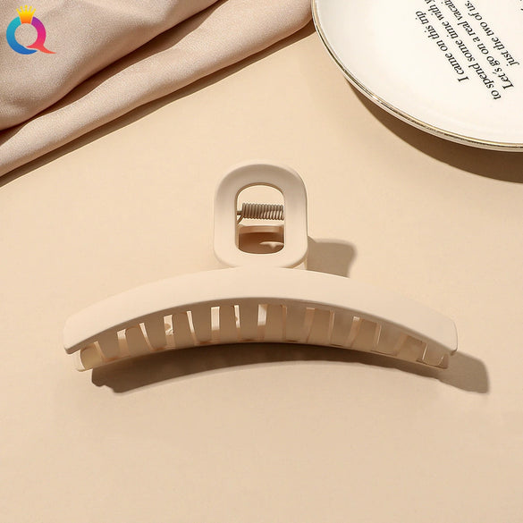 Women's Coffee Brown Frosted Shark Hair Clip Handmade Fashion Hair Accessory In Ps Abs And Pc
