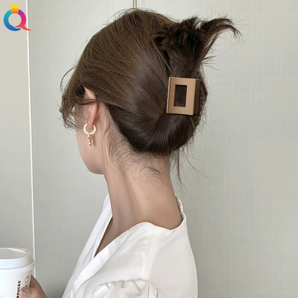 Women's Coffee Brown Frosted Shark Hair Clip Handmade Fashion Hair Accessory In Ps Abs And Pc