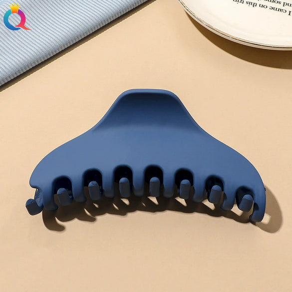 Women's Coffee Brown Frosted Shark Hair Clip Handmade Fashion Hair Accessory In Ps Abs And Pc