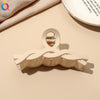 Women's Coffee Brown Frosted Shark Hair Clip Handmade Fashion Hair Accessory In Ps Abs And Pc