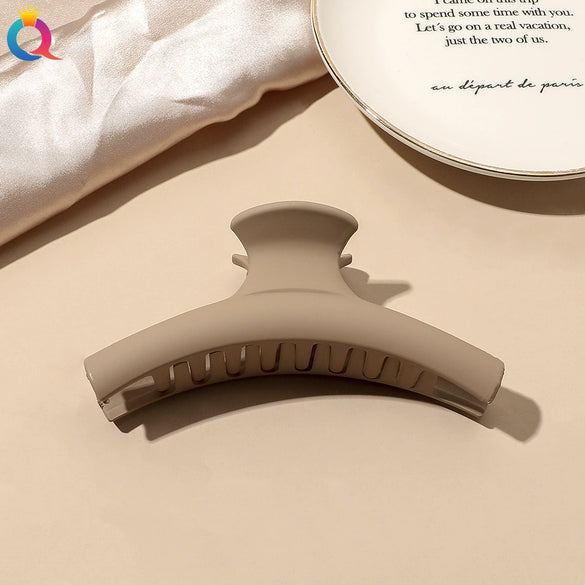 Women's Coffee Brown Frosted Shark Hair Clip Handmade Fashion Hair Accessory In Ps Abs And Pc