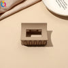 Women's Coffee Brown Frosted Shark Hair Clip Handmade Fashion Hair Accessory In Ps Abs And Pc
