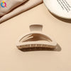 Women's Coffee Brown Frosted Shark Hair Clip Handmade Fashion Hair Accessory In Ps Abs And Pc