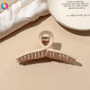 Women's Coffee Brown Frosted Shark Hair Clip Handmade Fashion Hair Accessory In Ps Abs And Pc