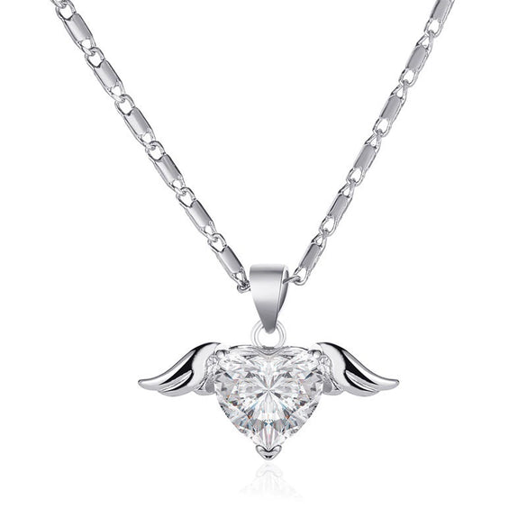 Women's Cold Style Copper Heart Shaped Geometric Stacked Clavicle Necklace With Electroplating