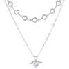Women's Cold Style Copper Heart Shaped Geometric Stacked Clavicle Necklace With Electroplating