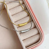 Women's Cold Style Eggplant Geometric Titanium Steel Goldplated Smile Pendant Ochain Necklace