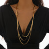 Women's Cold Style Geometric Copper Snake Bone Chain Necklace With Electroplating