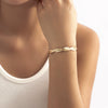 Women's Cold Style Geometric Copper Snake Bone Chain Necklace With Electroplating