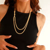 Women's Cold Style Geometric Copper Snake Bone Chain Necklace With Electroplating