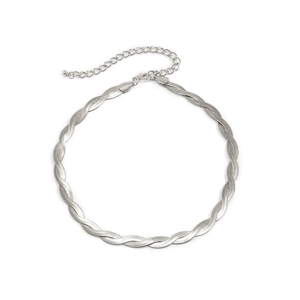 Women's Cold Style Geometric Copper Snake Bone Chain Necklace With Electroplating
