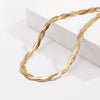 Women's Cold Style Geometric Copper Snake Bone Chain Necklace With Electroplating