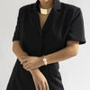 Women's Cold Style Geometric Iron Necklace With Imitation Pearl And Glossy Electroplated Metal Ring Pendant