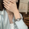 Women's Cold Style Square Alloy Case Steel Band Quartz Watch With Ordinary Glass Mirror