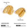 Women's Cold Style Stainless Steel Geometric Pattern Electroplated Earrings