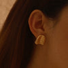 Women's Cold Style Stainless Steel Geometric Pattern Electroplated Earrings