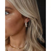 Women's Colored Diamond Stainless Steel Geometric Electroplated Highend Earrings