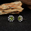 Women's Colored Gemstone Ring Jewelry Set S925 Sterling Silver Geometric Style Set With Gemstones