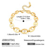 Women's Colored Zircon Stainless Steel Bracelet With Geometric Design And Plated Finish Hypoallergenic Fashion Jewelry