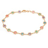 Women’s Colorful Copper Geometric Anklet Delicate Elegant Simple Ankle Chain Fashion Jewelry Gift
