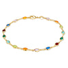 Women’s Colorful Copper Geometric Anklet Delicate Elegant Simple Ankle Chain Fashion Jewelry Gift