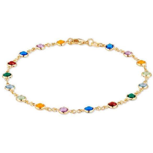 Women’s Colorful Copper Geometric Anklet Delicate Elegant Simple Ankle Chain Fashion Jewelry Gift