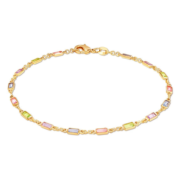 Women’s Colorful Copper Geometric Anklet Delicate Elegant Simple Ankle Chain Fashion Jewelry Gift