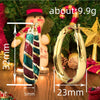 Women's Colorful Copper Geometric Hoop Earrings With Festive Christmas Elements And Fashionable Office Lady Style