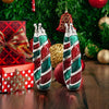 Women's Colorful Copper Geometric Hoop Earrings With Festive Christmas Elements And Fashionable Office Lady Style
