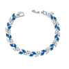 Women's Colorful Crystal Zircon Rhombus Patterned Electroplated Willow Leaf Bracelet Wholesale Fashion Jewelry