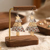 Women's Colorful Polka Dot Christmas Tree Hook Earrings With Layered Alloy Electroplated Design