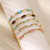 Women's Colorful Shell Bead Dopamine Bracelet Stainless Steel Electroplated