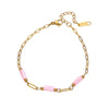Women's Colorful Shell Bead Dopamine Bracelet Stainless Steel Electroplated